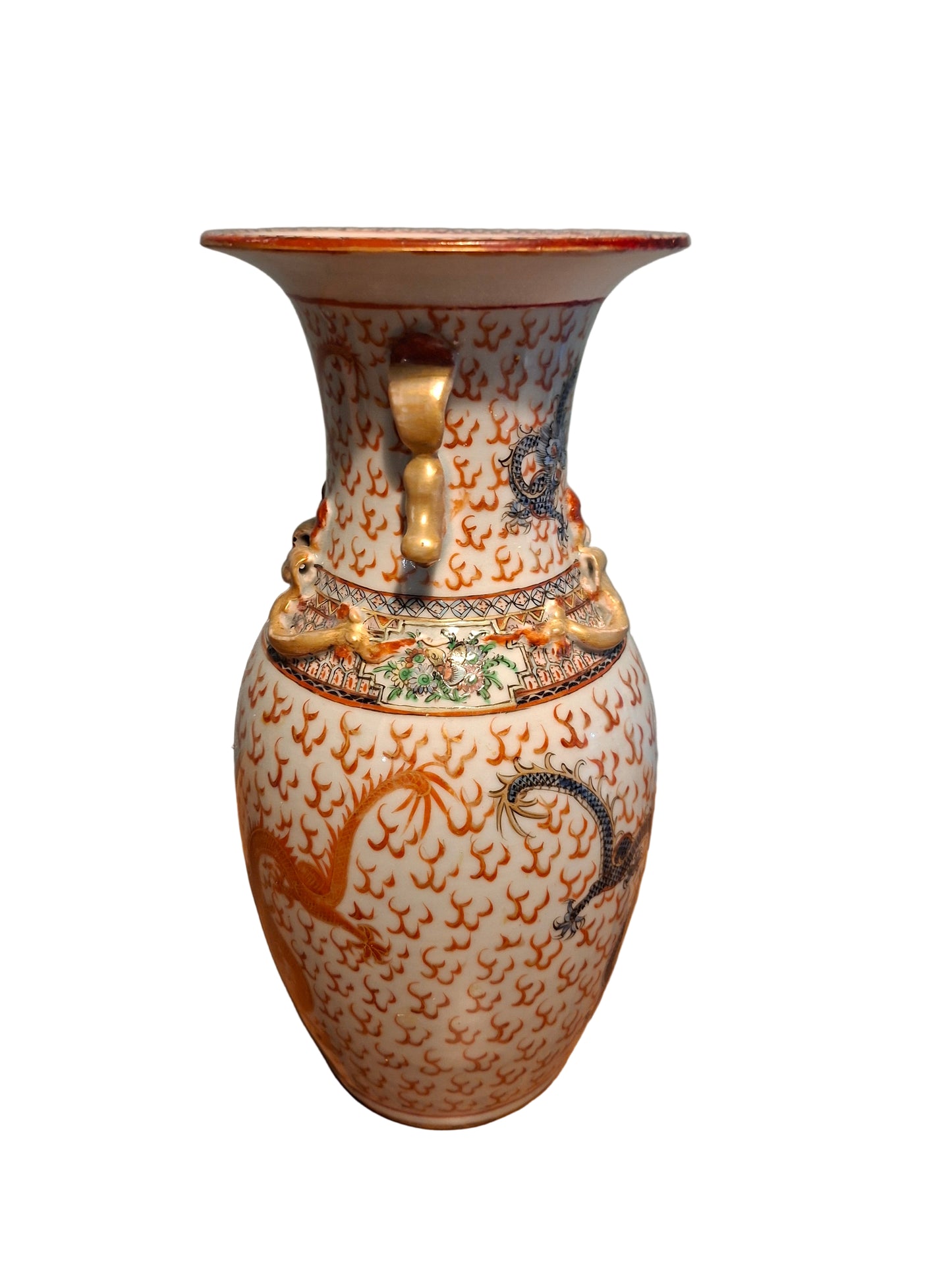 Chinese Dragon Vase Early 20th Century Republic Period, Large 35cm