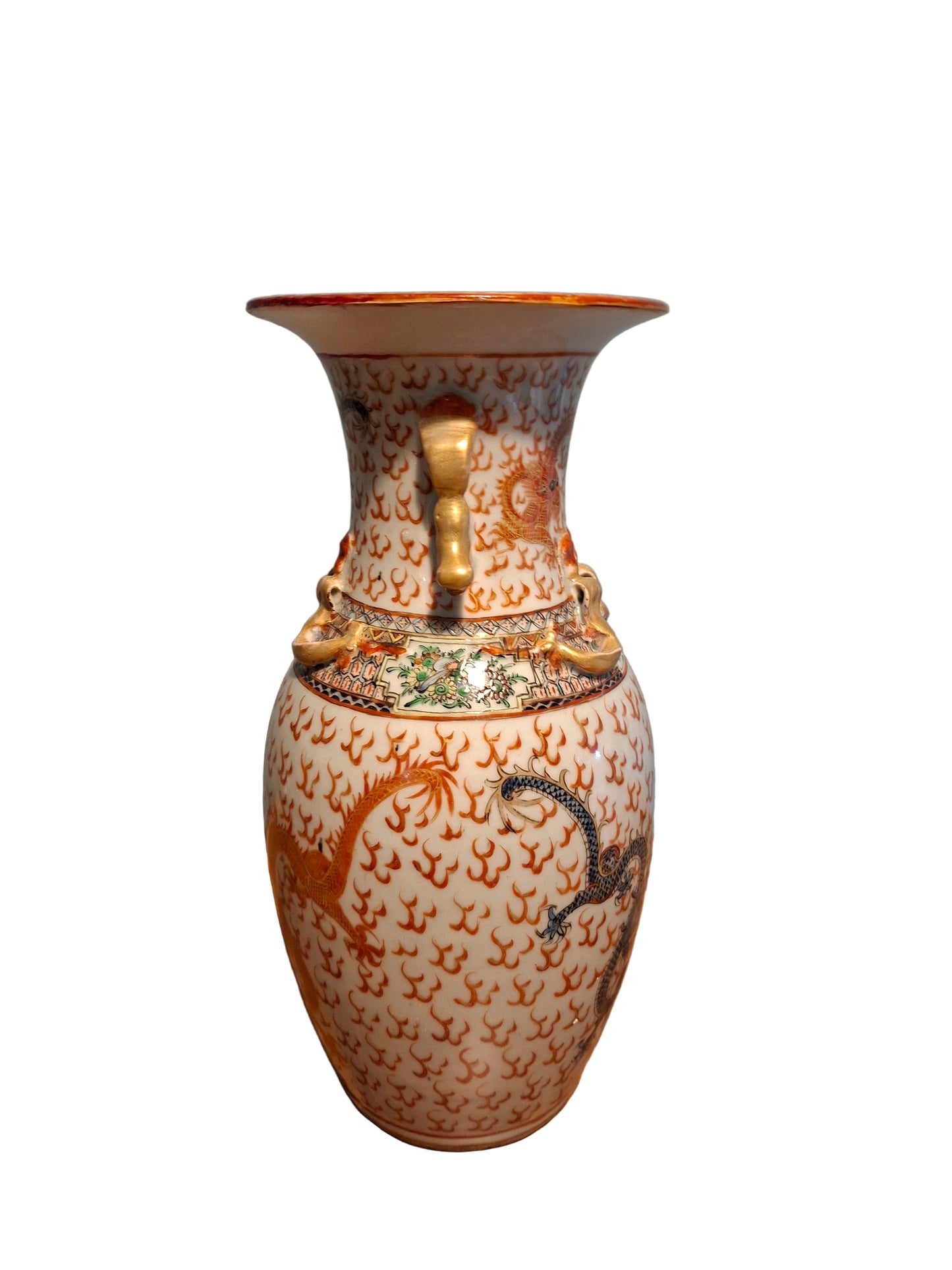 Chinese Dragon Vase Early 20th Century Republic Period, Large 35cm