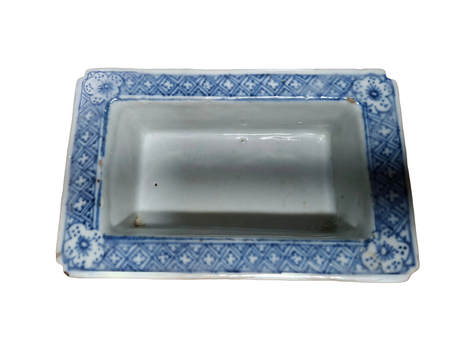 Antique 18th century Chinese blue and white porcelain reticulated jardiniere flower pot