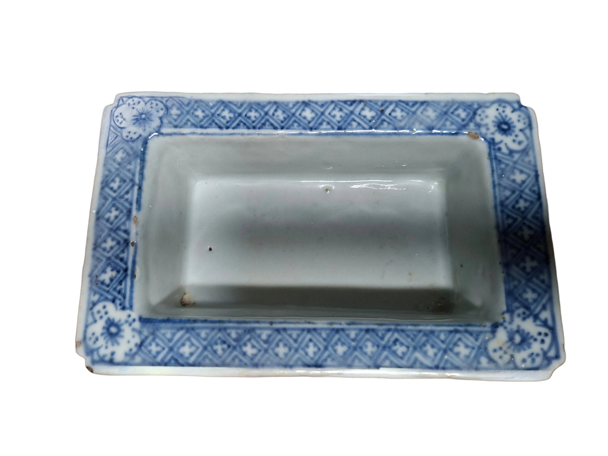 Antique 18th century Chinese blue and white porcelain reticulated jardiniere flower pot