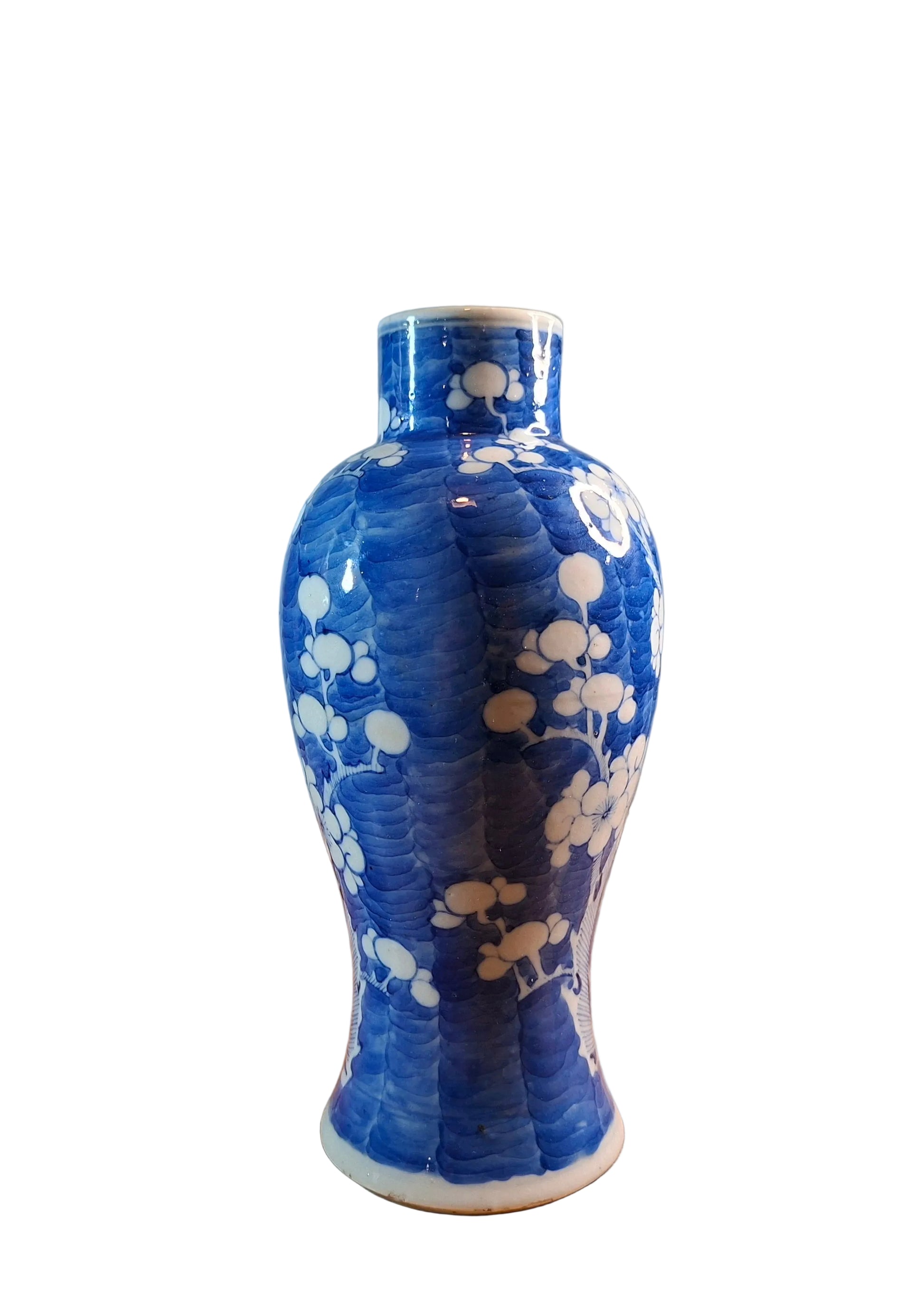19th Century Porcelain Qing Dynasty Kangxi Style Prunus pattern Vase