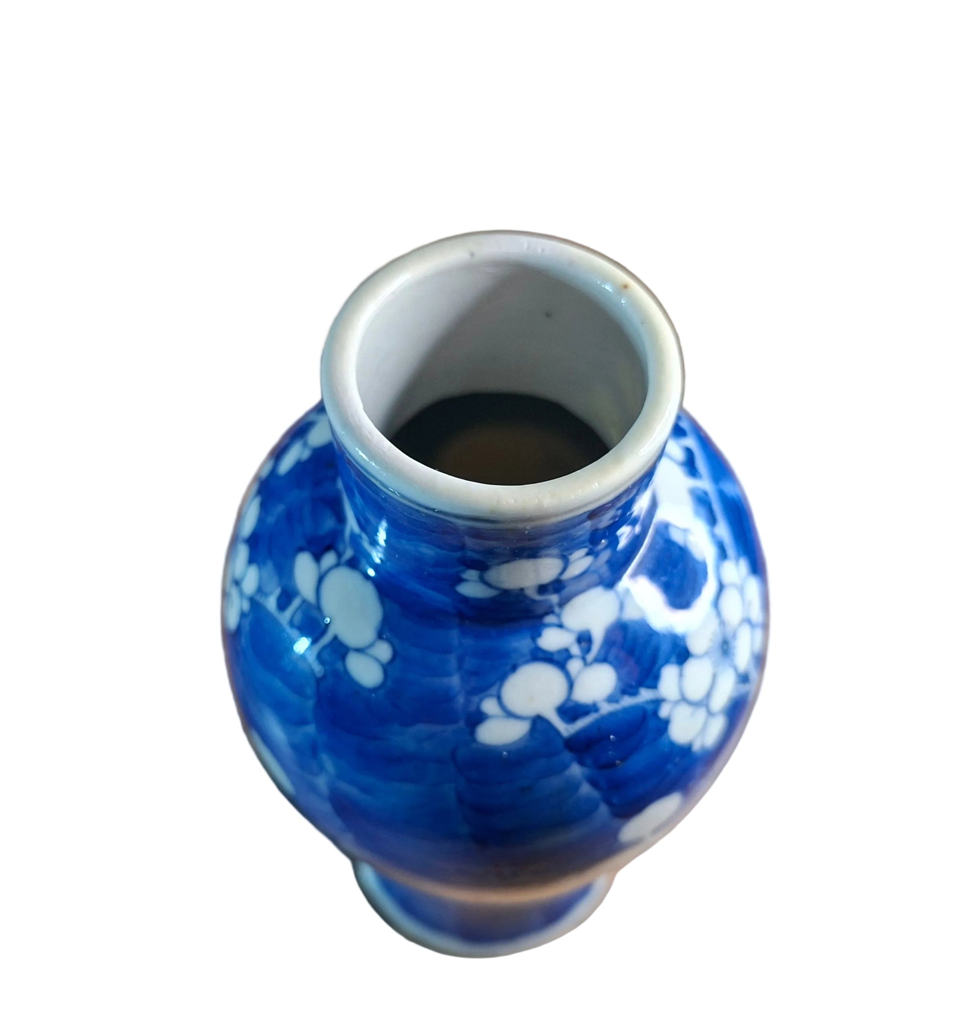 Top of an antique Chinese Porcelain Qing Dynasty Kangxi Style Prunus pattern Vase