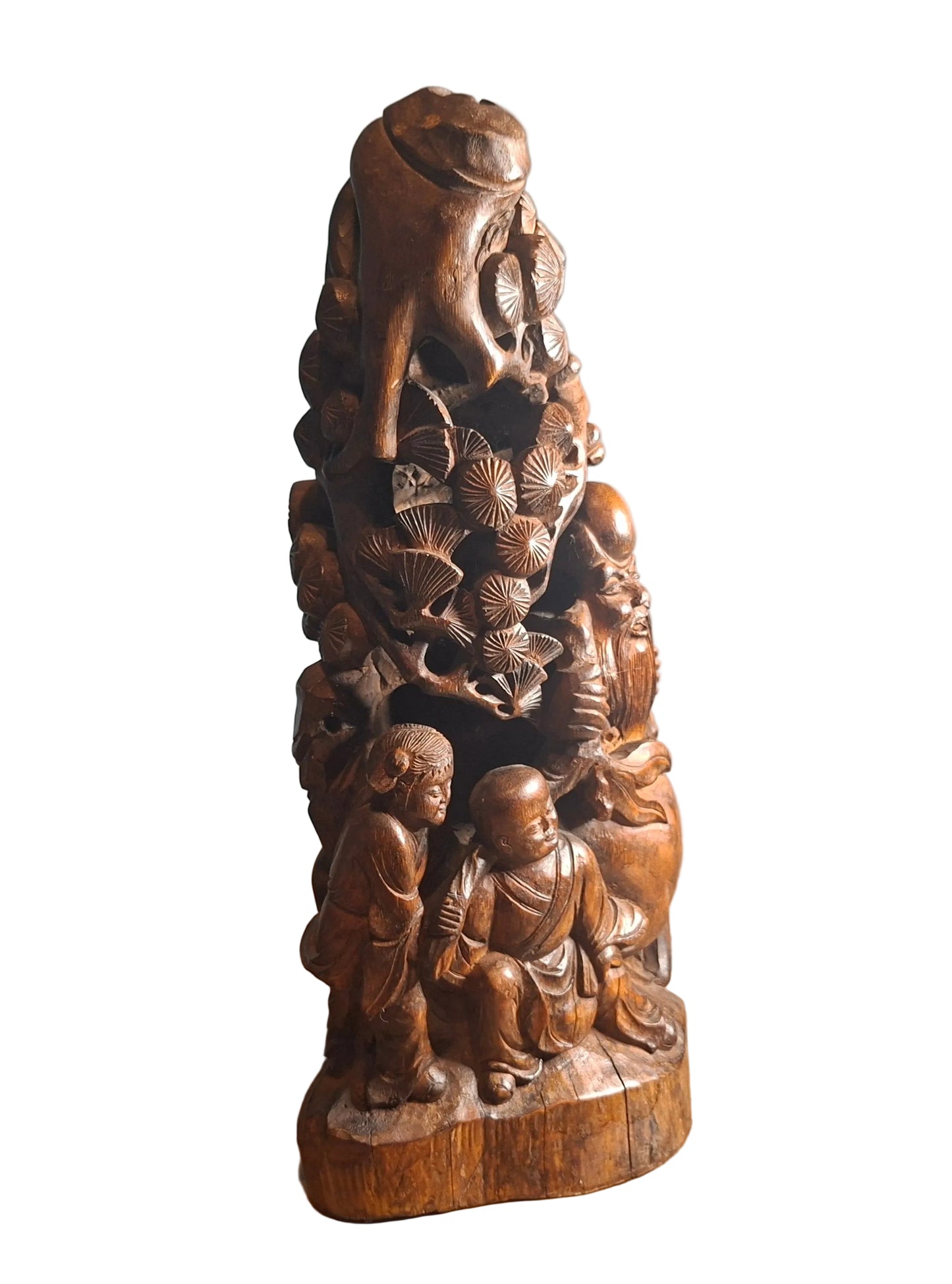 Antique Chinese root wood sculpture dating from the late Qing dynasty.