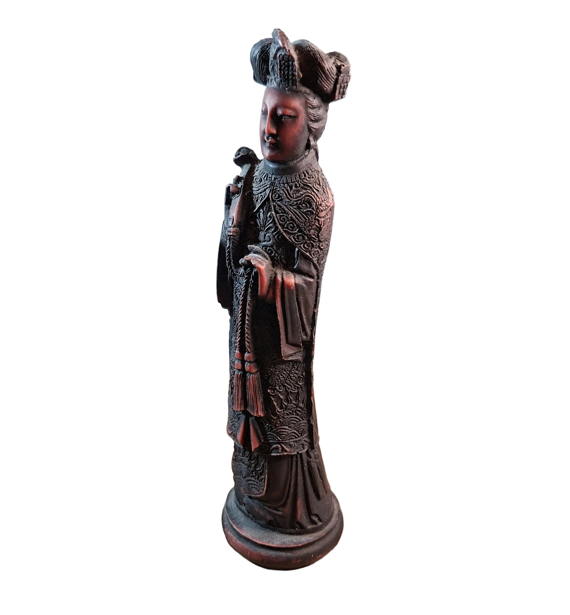 Antique Chinese hand Carved Resin Asian Figure-Statue