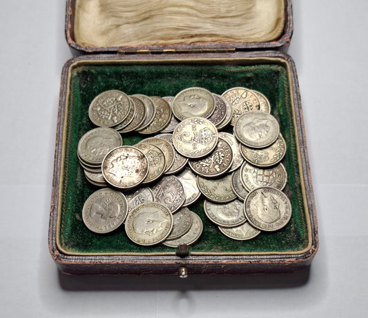 Collection of pre 1947 three pence silver coins