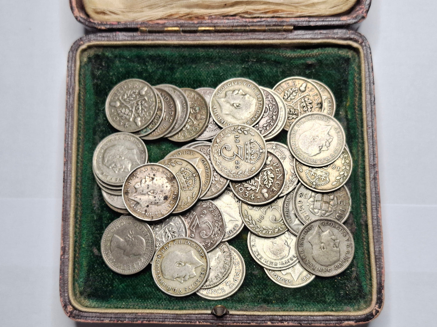 Collection of pre 1947 three pence silver coins