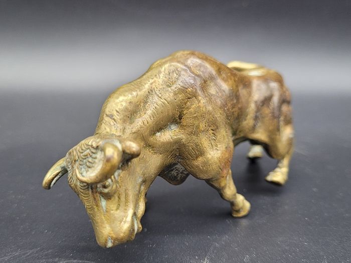 Vintage Brass / Bronze Bull Figurine Model