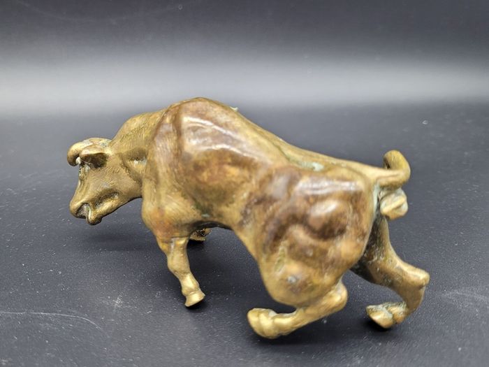 Vintage Brass / Bronze Bull Figurine Model