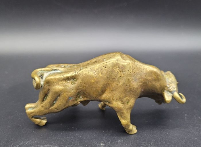 Vintage Brass / Bronze Bull Figurine Model