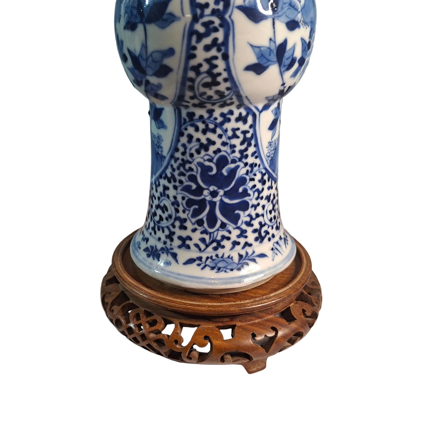 Kangxi Style 19th Century Chinese Vase & Carved Stand - Asian Art Auctions