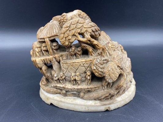 Chinese Soapstone Carving Signed by Artist
