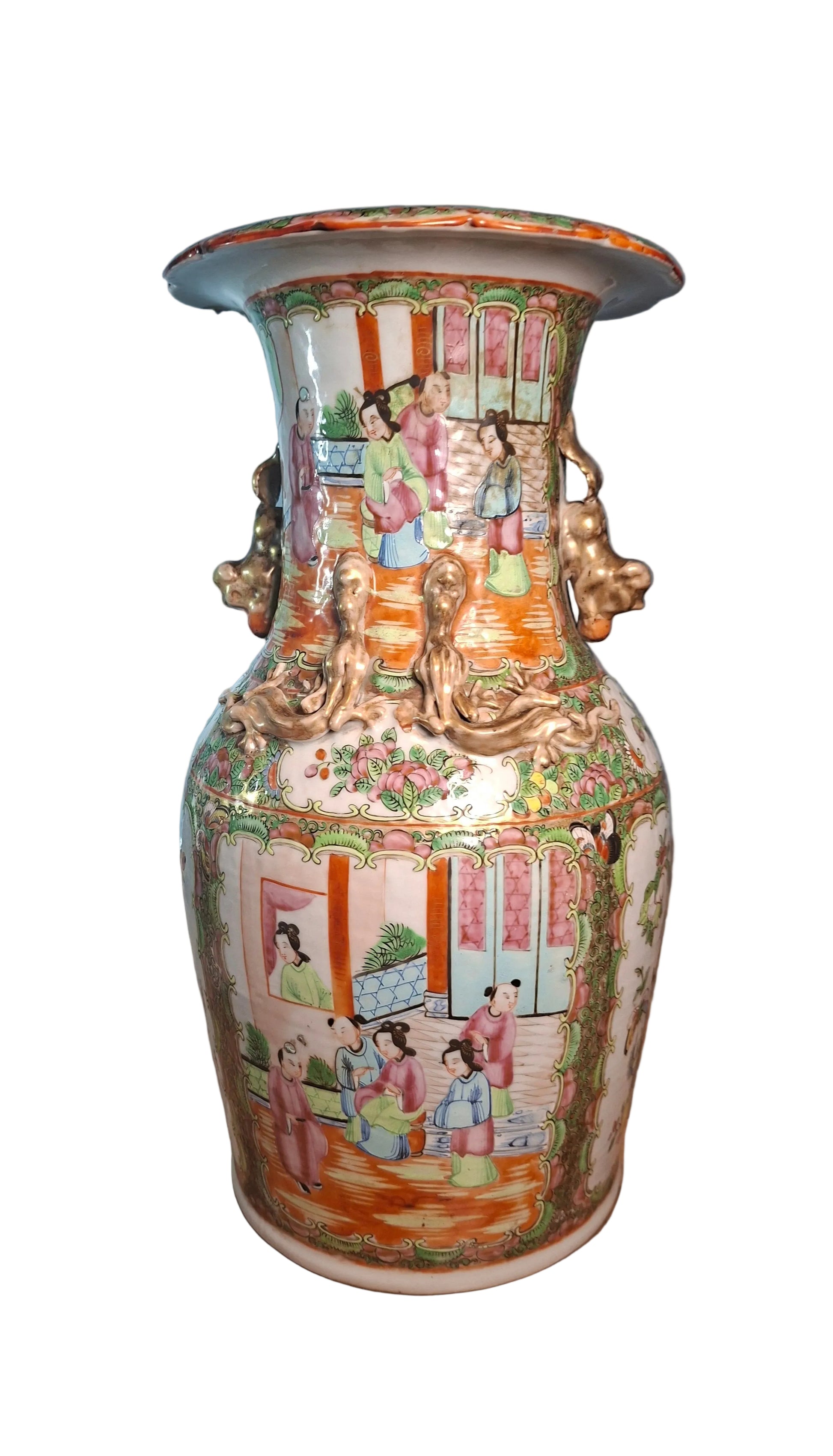 A Cantonese Famille rose Porcelain Vase dateing to the 19th century 19th century