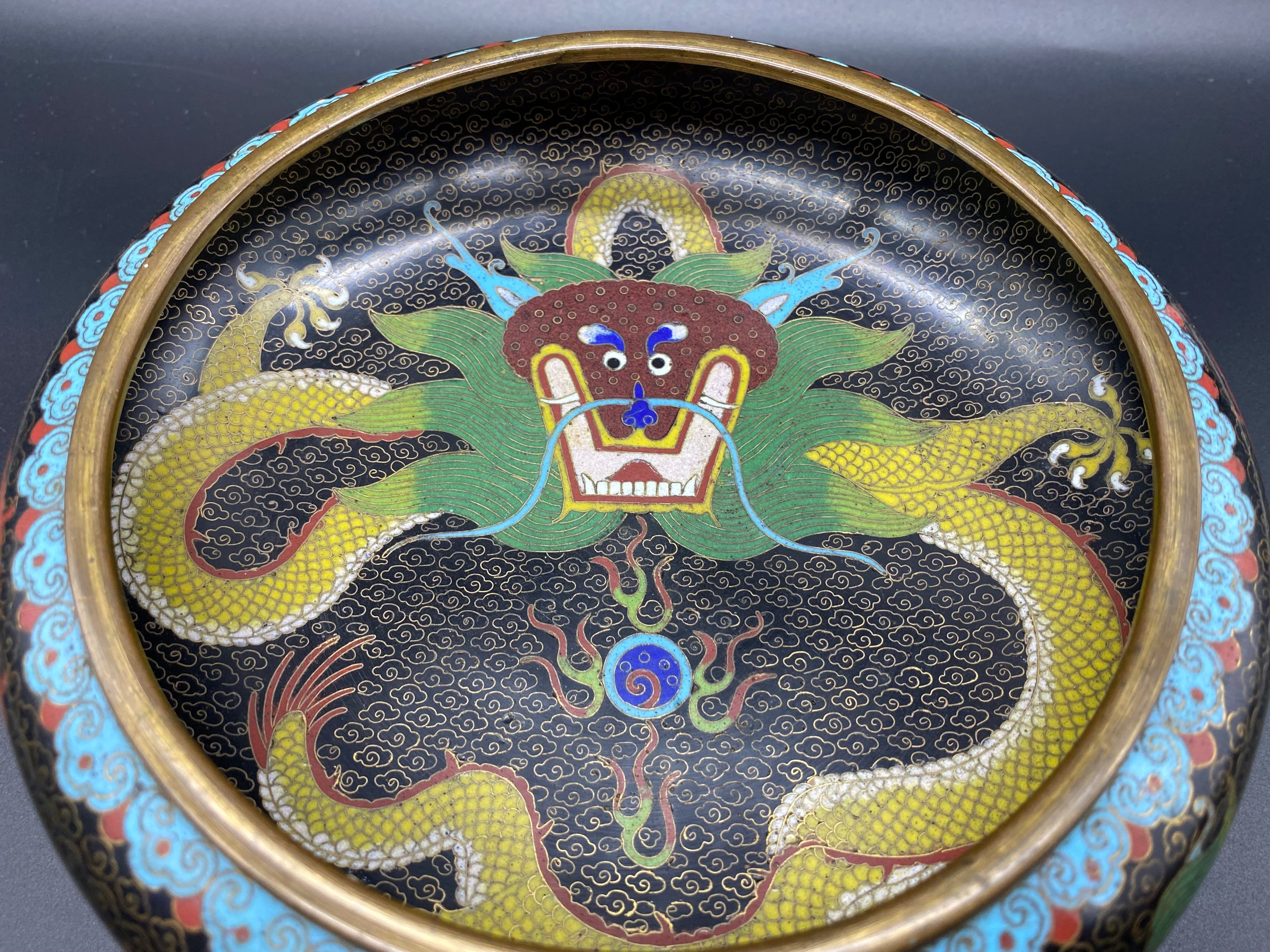 Cloisonne Dragon sale Bowl Antique