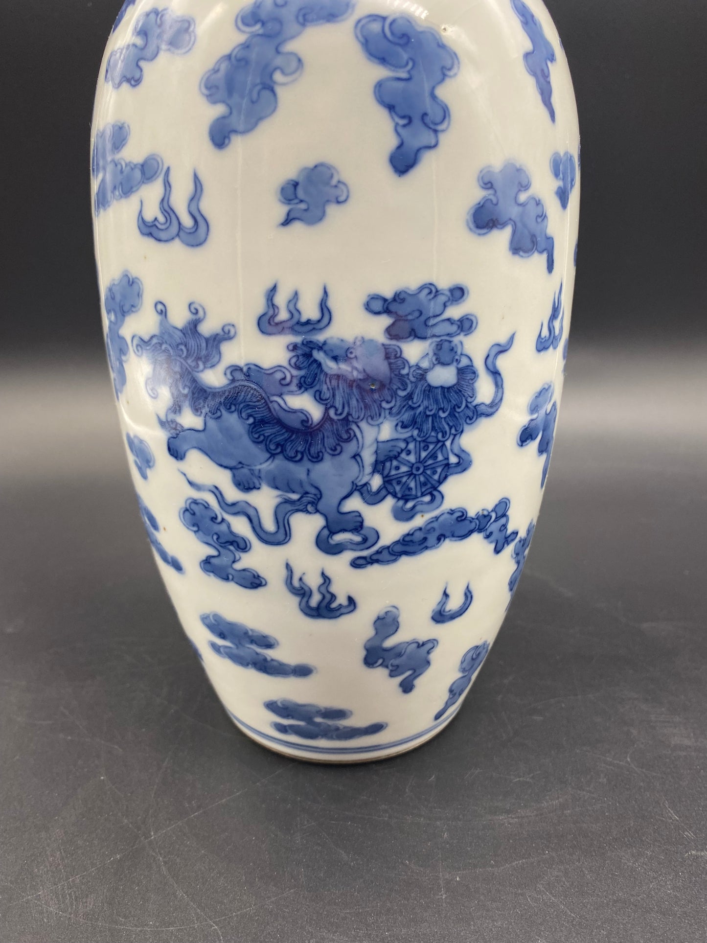 Chinese 19th Century Porcelain Vase Antique Blue & White