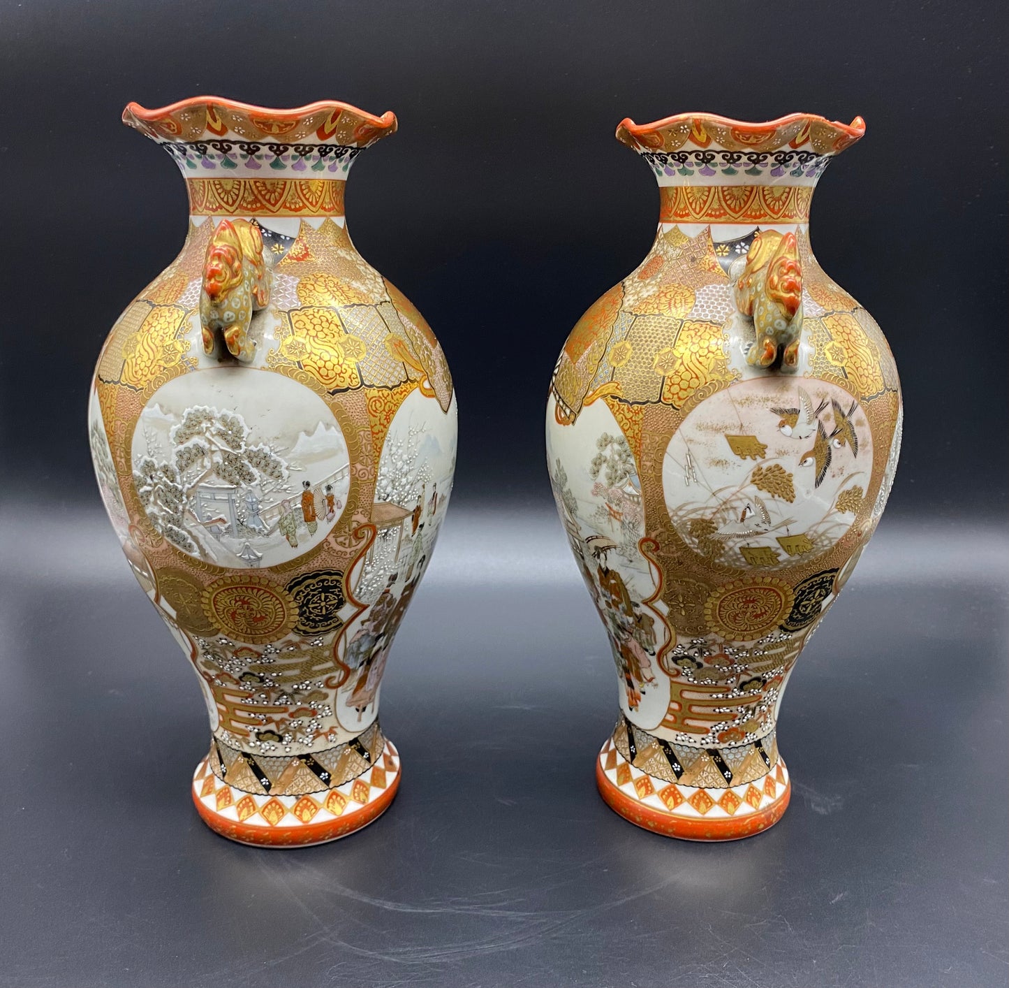 Buy Antiques Online - Japanese Satsuma Meiji Vase High Quality SIGNED PAIR