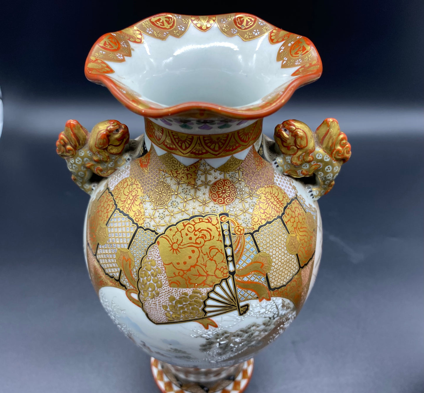 Asian Art Sale Online - Japanese Satsuma Meiji Vase High Quality SIGNED PAIR