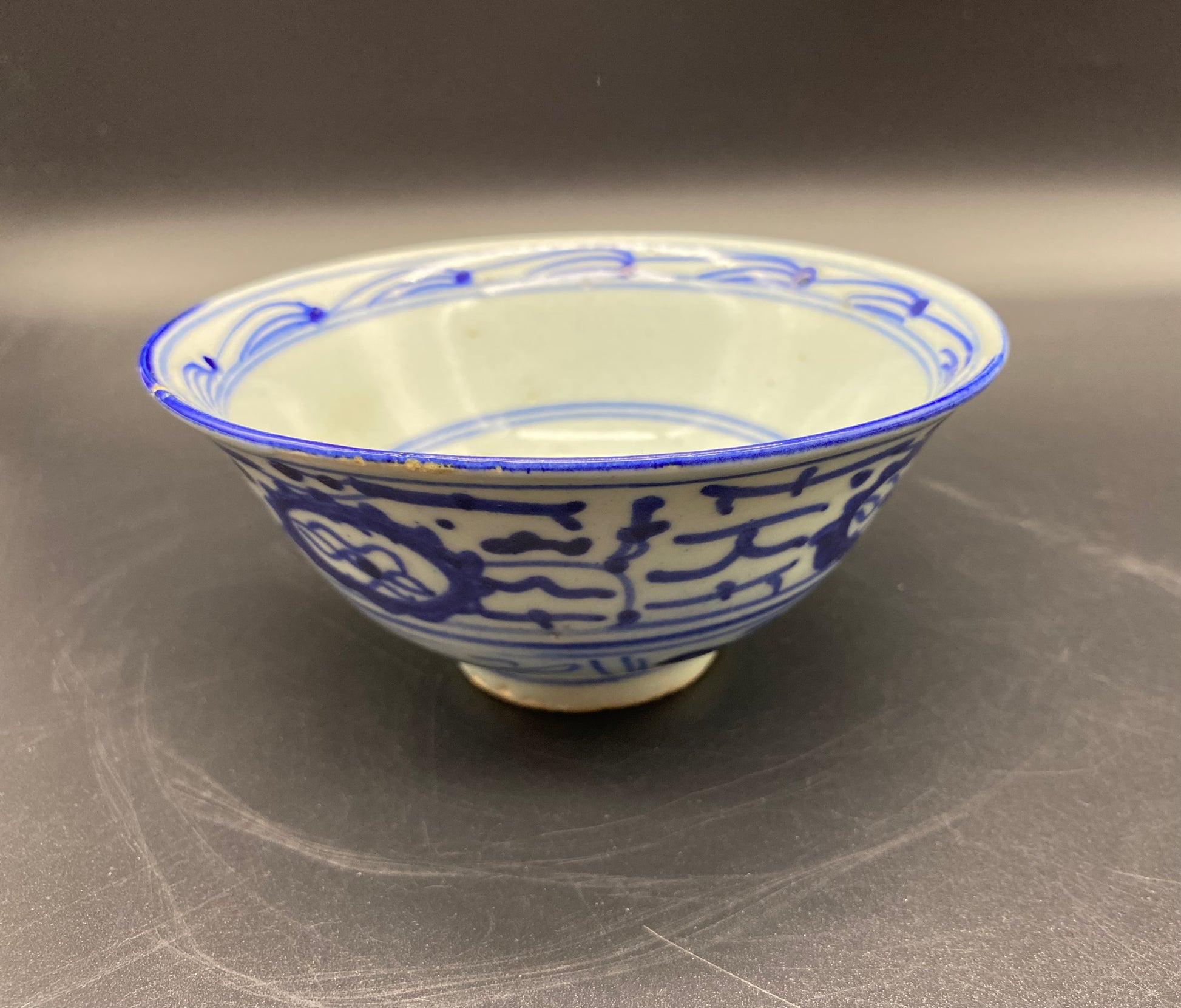 Buy Antiques Online - Chinese Provencal Blue & White Qing Porcelain Bowls 18th Century 