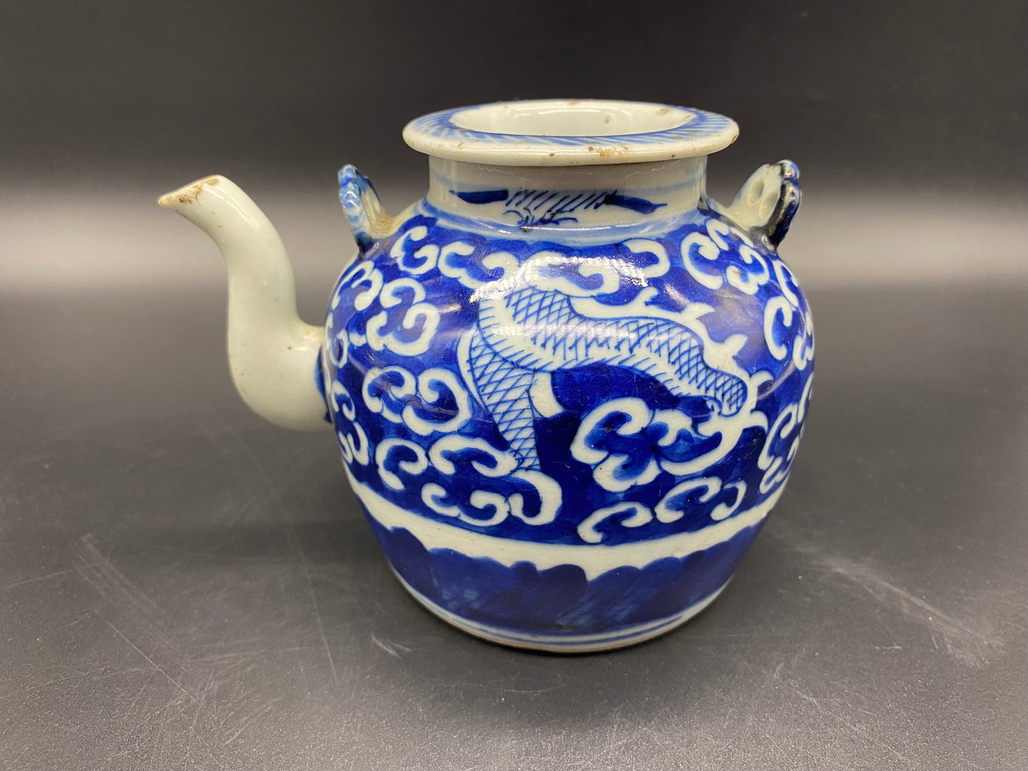 Chinese Qing 18th Century Dragon Teapot & Lid