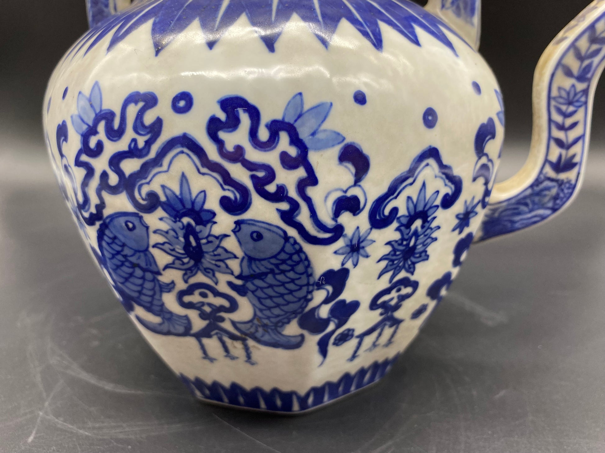 KB Antiques Asian Art Chinese Qing Dynasty Porcelain Blue &amp; White Tea Pot