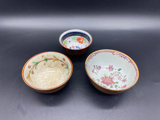 Antique Qianlong 18th Century Porcelain Cafe au Lait Bowls