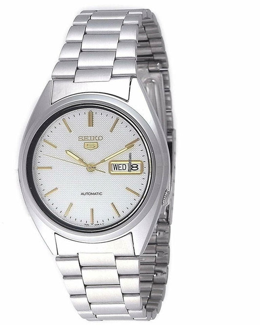 Automatic White Dial Steel Mens Watch