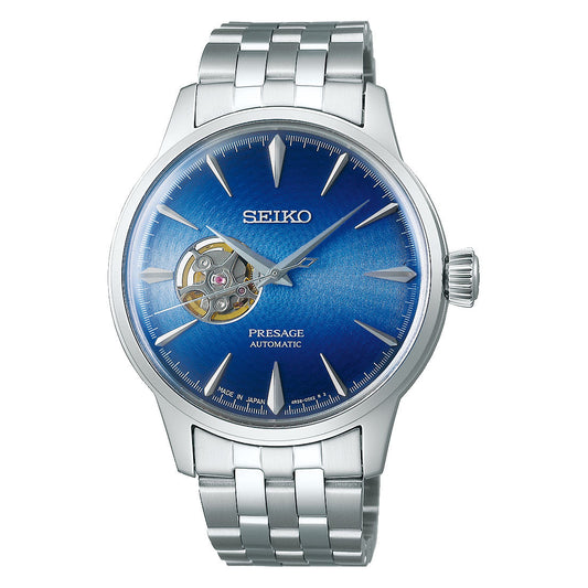 Seiko Presage Cocktail Time Blue Acapulco Open Heart Automatic Men's Watch