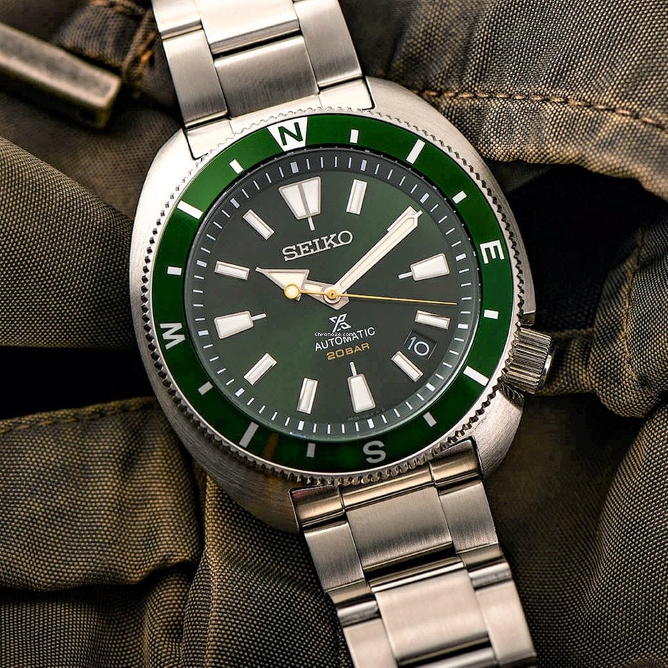 Seiko Prospex Diver's Stainless Steel Green Dial Automatic SRPH15K - Kbantiques & Watches 