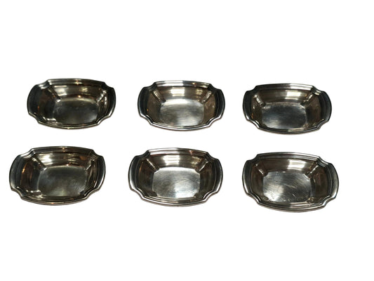 SET OF 6 WHITING MFG. STERLING SILVER NUT BOWLS