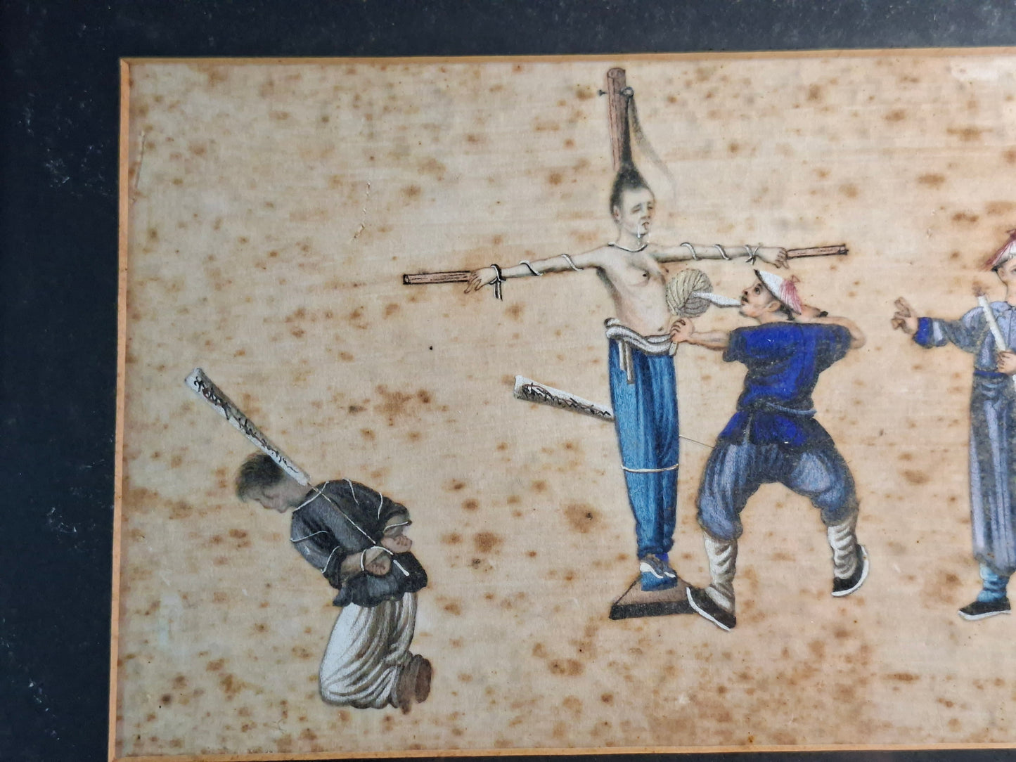Chinese Watercolour on Pith Paper - Versions of Punishment #2