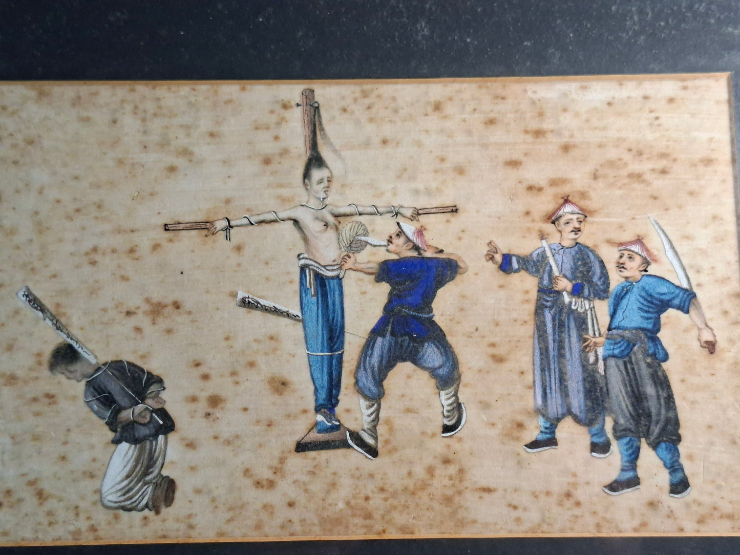 19th-Century Chinese Watercolour on Pith Paper Qing Dynasty