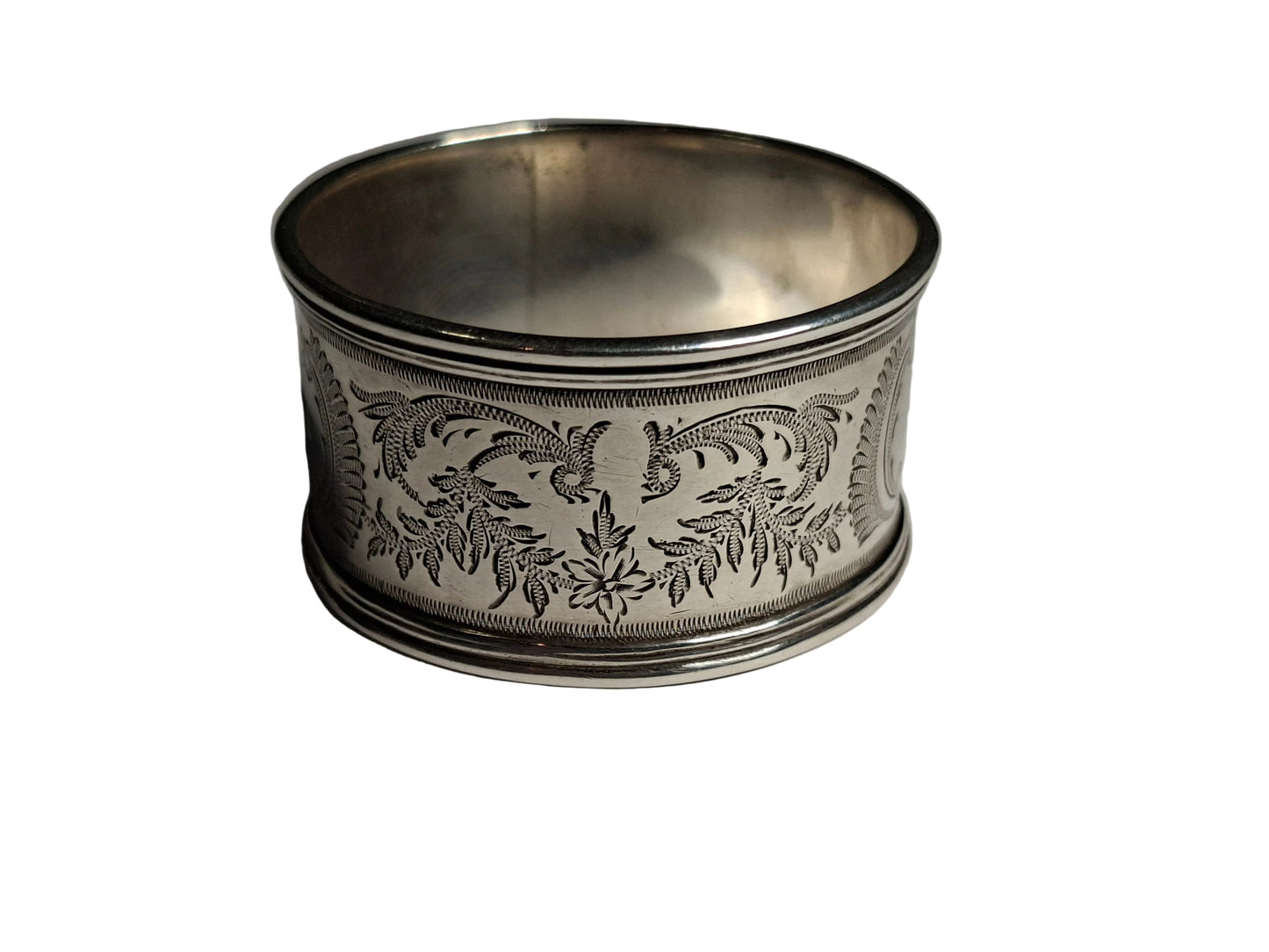 Antique solid Silver Napkin Ring, Elkington 1895