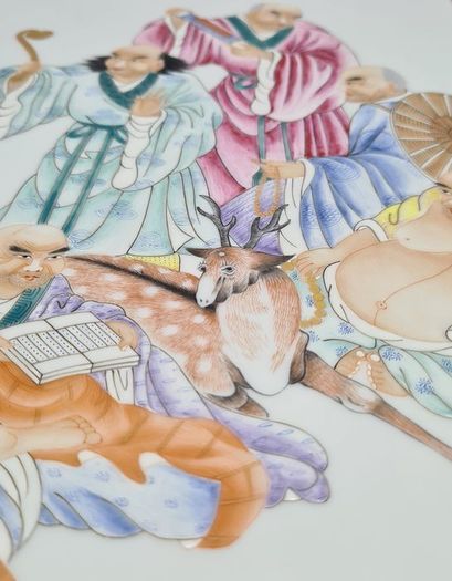 Chinese Marked 'Famille Rose' Plaque - Porcelain - China - People's Republic of China