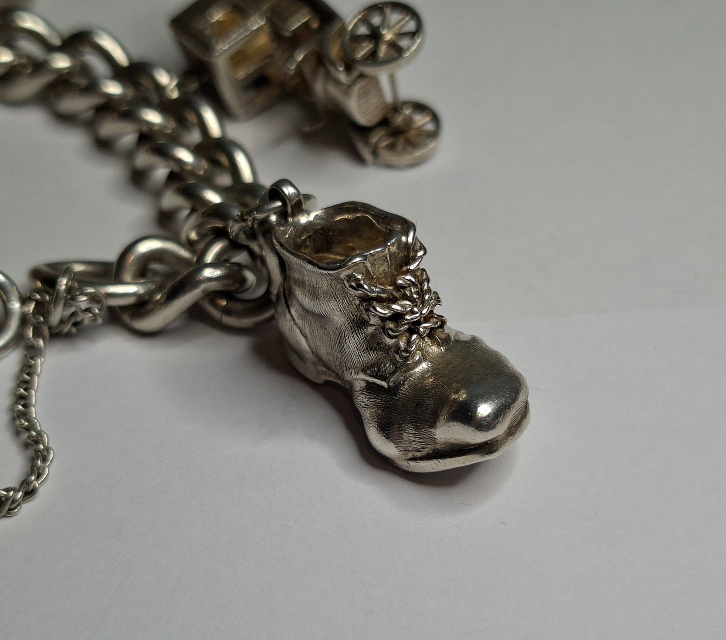 Vintage Sterling Silver Charm Bracelet
