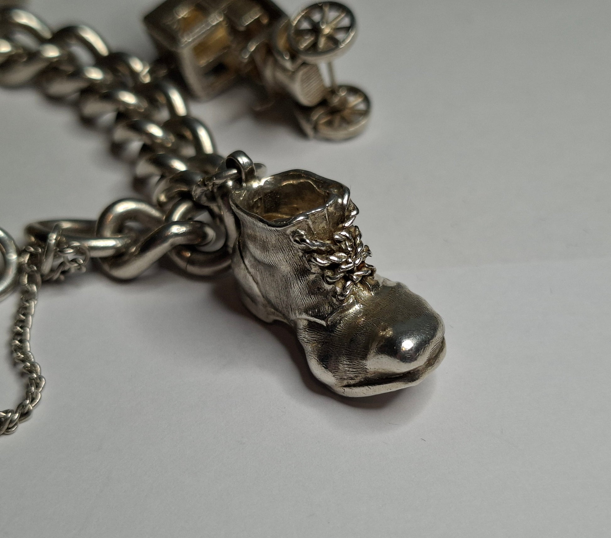 Vintage Sterling Silver Charm Bracelet