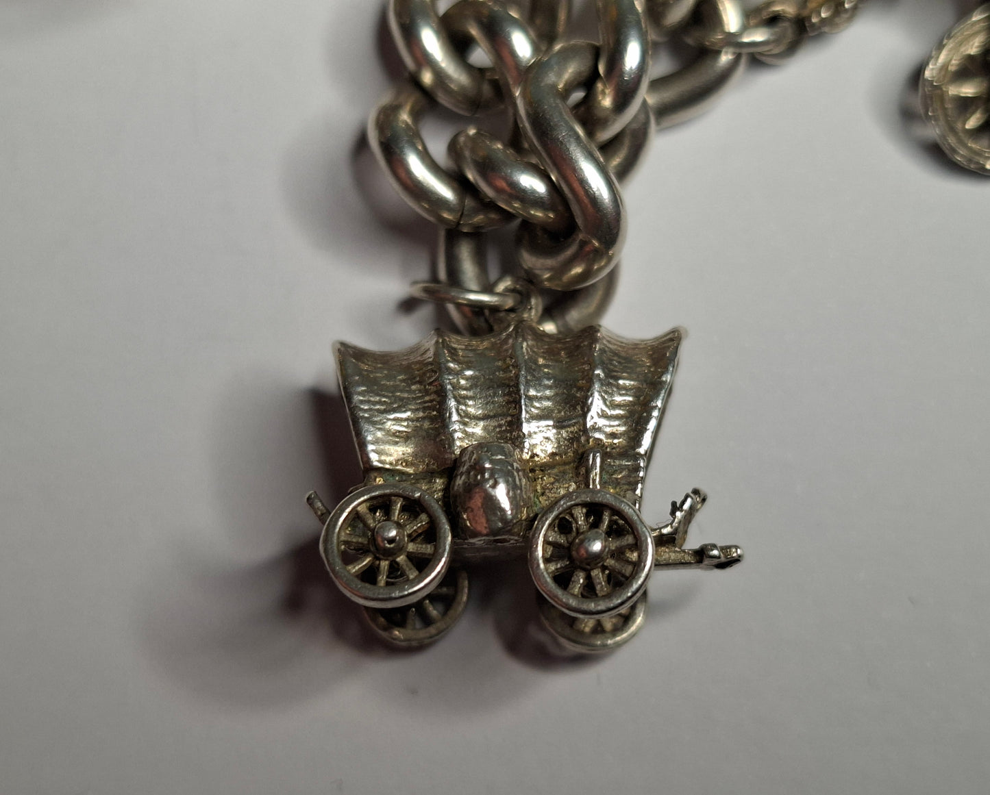 Vintage 925 Sterling Silver Charm Bracelet, beautifully crafted and full of character. 