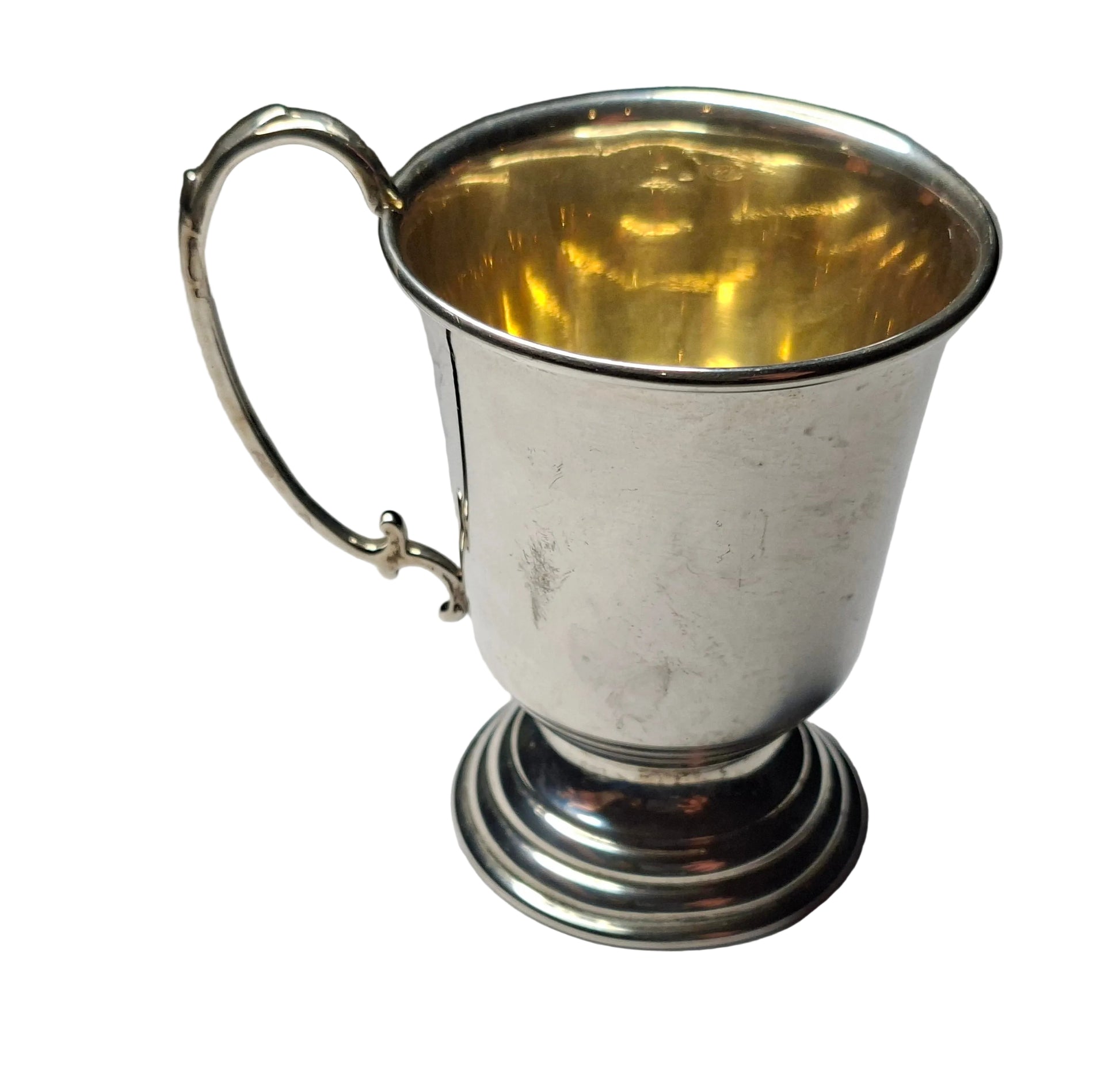 Solid Silver Christening Cup Hallmarked Birmingham 1983
