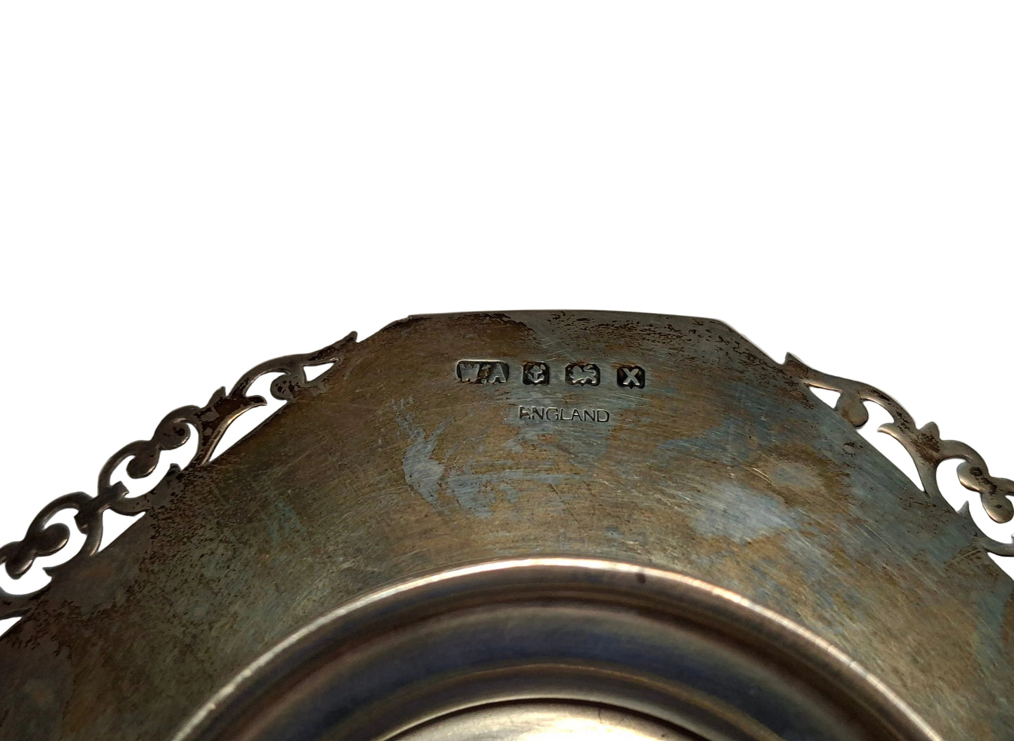 Sterling 925 silver scrollwork footed dish, fully hallmarked in Birmingham