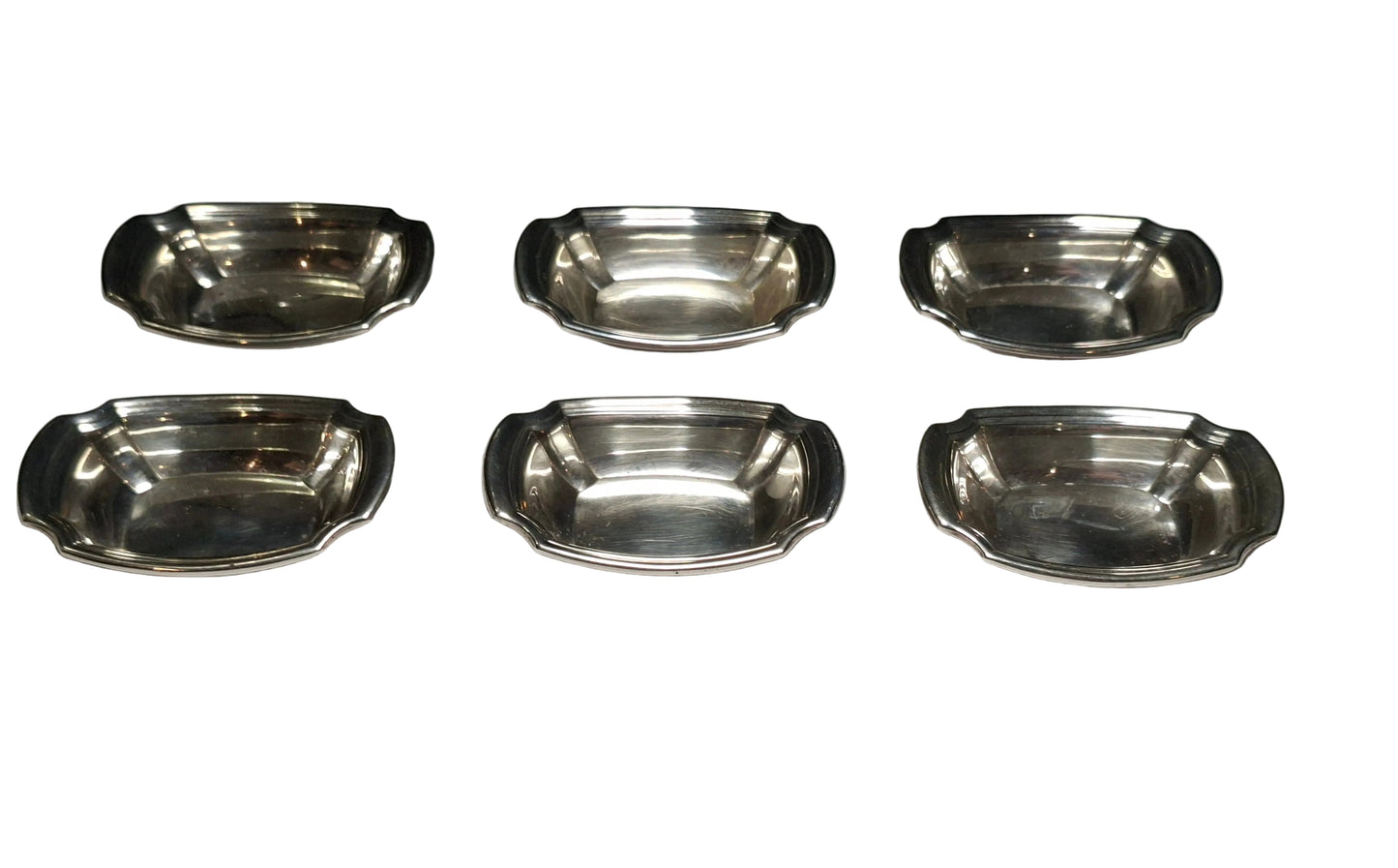 SET OF 6 WHITING 925 STERLING SILVER NUT BOWLS